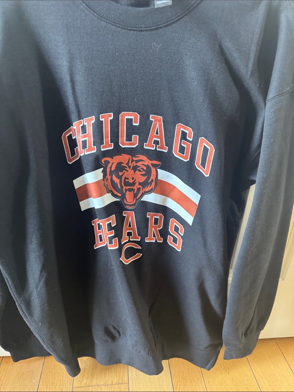 Chicago Bears Black Graphic Crewneck Sweatshirt